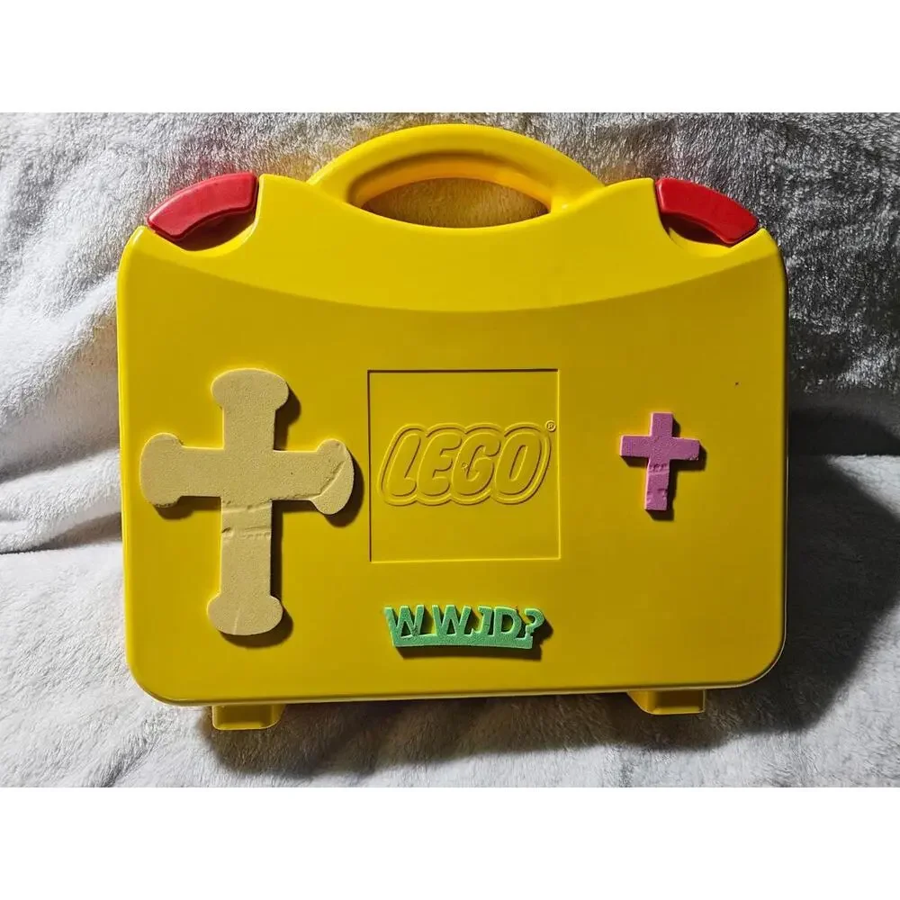 Lego Yellow & Orange Plastic Carrying Storage Case Dividers 9oz Of Mixed Legos